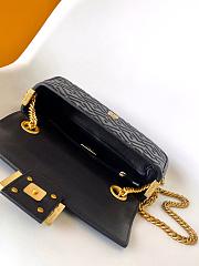 Kitlife Fendi Baguette Medium Chain Bag Black Nappa Leather 24x7x14.5cm - 6