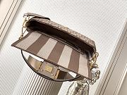 Kitlife Baguette Dove Grey Denim-effect FF Jacquard Bag 27x6x15cm  - 6