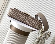Kitlife Baguette Dove Grey Denim-effect FF Jacquard Bag 27x6x15cm  - 4