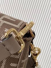 Kitlife Baguette Dove Grey Denim-effect FF Jacquard Bag 27x6x15cm  - 3