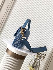 Kitlife Baguette Blue Denim-effect FF Jacquard Bag 27x6x15cm - 2