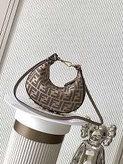 Kitlife Fendi Fendigraphy Dove Grey Denim-effect FF Jacquard Bag 20x7.5x13cm  - 1