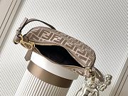 Kitlife Fendi Fendigraphy Dove Grey Denim-effect FF Jacquard Bag 20x7.5x13cm  - 6