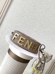 Kitlife Fendi Fendigraphy Dove Grey Denim-effect FF Jacquard Bag 20x7.5x13cm  - 2