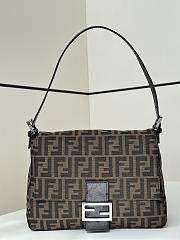 Kitlife Fendi Zucca Canvas Mamma Baguette Shoulder Bag Brown 29x10x20cm - 1
