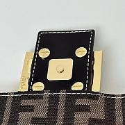 Kitlife Fendi Zucca Canvas Mamma Baguette Shoulder Bag Brown 34×9×26cm - 3