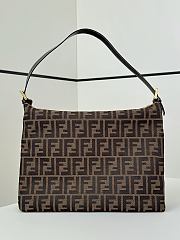 Kitlife Fendi Zucca Canvas Mamma Baguette Shoulder Bag Brown 34×9×26cm - 6