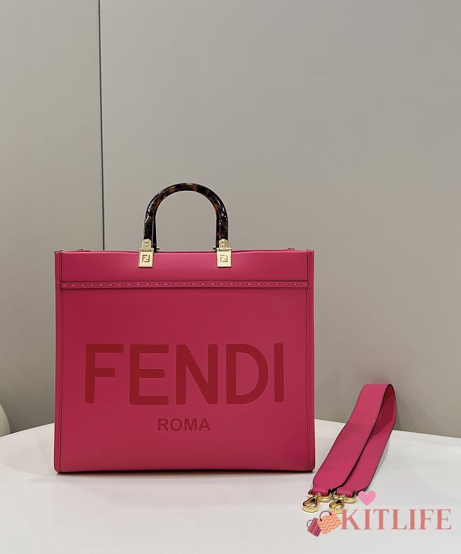 Kitlife Fendi Sunshine Medium Dark Pink Bag 36x13x32cm - 1