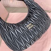 Kitlife Miu Miu Wander Matelassé Black Nappa Leather Hobo Bag 29x24x10cm - 2