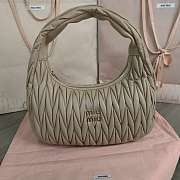 Kitlife Miu Miu Wander Matelassé Begie Nappa Leather Hobo Bag 29x24x10cm - 1