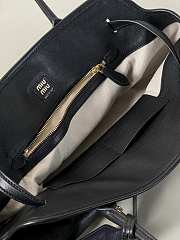 Kitlife Miu Miu Aventure Black Leather Tote Bag 22.5×44×14.5cm - 6