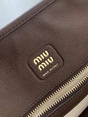 Kitlife Miu Miu Aventure Dark Brown Leather Tote Bag 22.5×44×14.5cm - 3