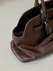 Kitlife Miu Miu Aventure Dark Brown Leather Tote Bag 22.5×44×14.5cm - 2