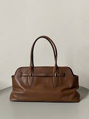 Kitlife Miu Miu Aventure Brown Leather Tote Bag 22.5×44×14.5cm - 4