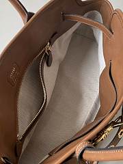 Kitlife Miu Miu Aventure Brown Leather Tote Bag 22.5×44×14.5cm - 3