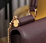 Kitlife Dolce & Gabbana Burgundy Leather Chain-strap Crossbody Bag 20x11x3cm - 5