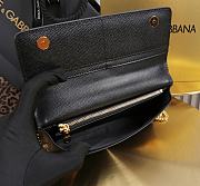 Kitlife Dolce & Gabbana Black Leather Chain-strap Crossbody Bag 20x11x3cm - 6
