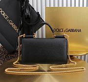 Kitlife Dolce & Gabbana Black Leather Chain-strap Crossbody Bag 20x11x3cm - 3