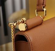 Kitlife Dolce & Gabbana Brown Leather Chain-strap Crossbody Bag 20x11x3cm - 4