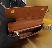 Kitlife Dolce & Gabbana Brown Leather Chain-strap Crossbody Bag 20x11x3cm - 2