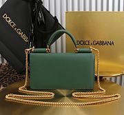 Kitlife Dolce & Gabbana Green Leather Chain-strap Crossbody Bag 20x11x3cm - 4