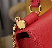 Kitlife Dolce & Gabbana Red Leather Chain-strap Crossbody Bag 20x11x3cm - 6