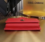 Kitlife Dolce & Gabbana Red Leather Chain-strap Crossbody Bag 20x11x3cm - 4