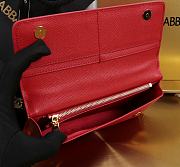 Kitlife Dolce & Gabbana Red Leather Chain-strap Crossbody Bag 20x11x3cm - 3