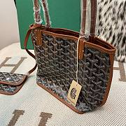 Kitlife Goyard Anjou Mini Bag Black & Brown Trim 20.5x9x20cm - 4