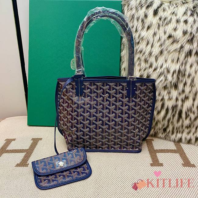 Kitlife Goyard Anjou Mini Bag Dark Blue 20.5x9x20cm - 1