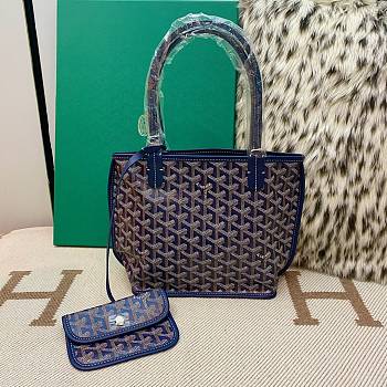 Kitlife Goyard Anjou Mini Bag Dark Blue 20.5x9x20cm