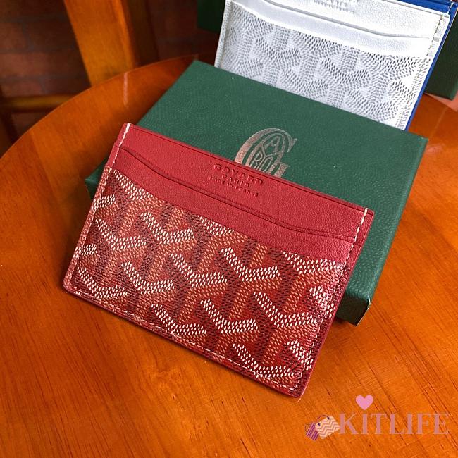 Kitlife Goyard Card Holder Red - 11x8cm - 1