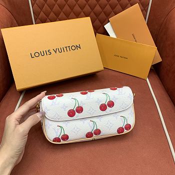 Kitlife Louis Vuitton x TM Wallet On Chain Ivy White Monogram Cherry Canvas M14239 23.5x12x4.5cm