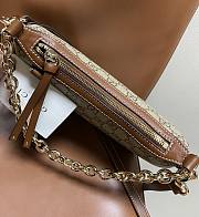 Kitlife Gucci GG Emblem Shoulder Bag Beige And Dark Brown Fabric 847447 24x16.5x5.5cm - 5