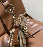 Kitlife Gucci GG Emblem Shoulder Bag Beige And Dark Brown Fabric 847447 24x16.5x5.5cm - 2