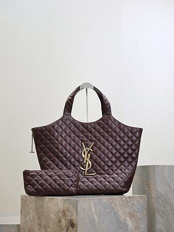 Kitlife Saint Laurent Icare Maxi Shopping Burgundy Bag 698651 58x47x8cm