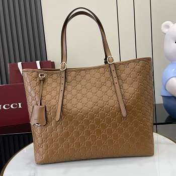 Kitlife Gucci GG Emblem Large Tote Bag Brown 847455 37x31x16 cm