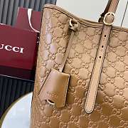Kitlife Gucci GG Emblem Large Tote Bag Brown 847455 37x31x16 cm - 4
