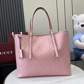 Kitlife Gucci GG Emblem Large Tote Bag Pink 847455 37x31x16 cm 