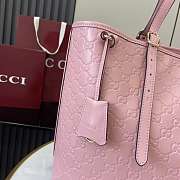 Kitlife Gucci GG Emblem Large Tote Bag Pink 847455 37x31x16 cm  - 3