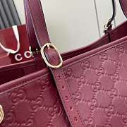 Kitlife Gucci GG Emblem Large Tote Bag Burgundy 847455 37x31x16 cm - 3