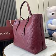 Kitlife Gucci GG Emblem Large Tote Bag Burgundy 847455 37x31x16 cm - 2
