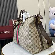 Kitlife Gucci Savoy Medium Duffle Bag Beige and Brown 834469 48x28x18cm - 5