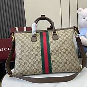 Kitlife Gucci Savoy Medium Duffle Bag Beige and Brown 834469 48x28x18cm - 4