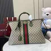 Kitlife Gucci Savoy Medium Duffle Bag Beige and Green 834469 48x28x18cm - 1
