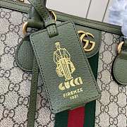 Kitlife Gucci Savoy Medium Duffle Bag Beige and Green 834469 48x28x18cm - 3