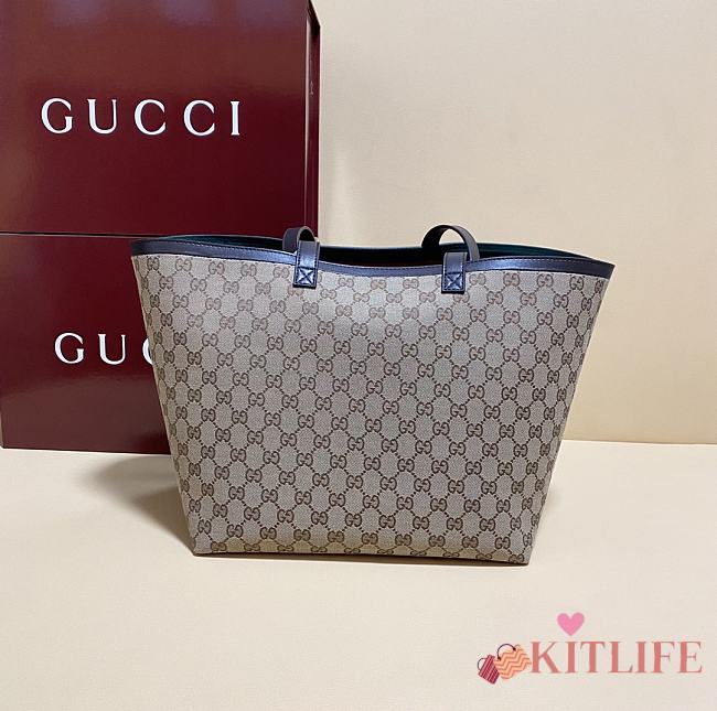 Kitlife Gucci Totissima Medium Tote Bag Beige & Black 788203 30x28x26cm  - 1