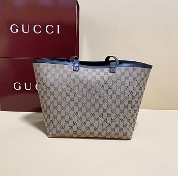 Kitlife Gucci Totissima Medium Tote Bag Beige & Black 788203 30x28x26cm 