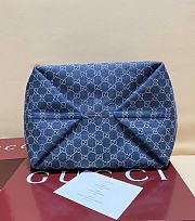 Kitlife Gucci Totissima Large Tote Bag Blue GG Denim 820481 30.5x28x27cm - 5