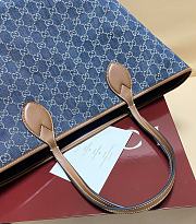Kitlife Gucci Totissima Large Tote Bag Blue GG Denim 820481 30.5x28x27cm - 3